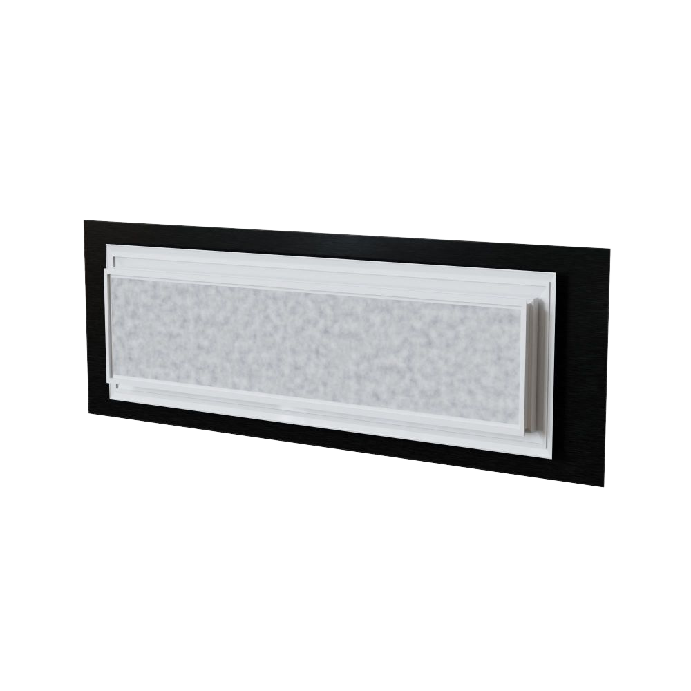 Baillindustrie - Grille de reprise + porte filtre Confort White - Photo produit arriere COL800X200 BLACK